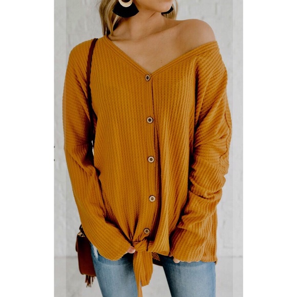 KAYLEE Tie Front Top - Picture 2 of 6